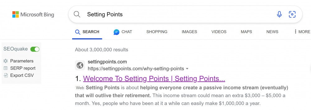 Setting Points