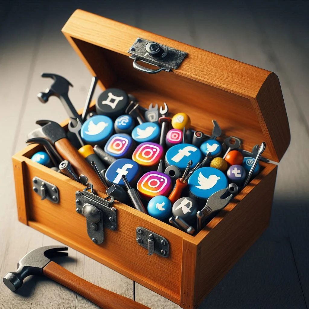 Social Media Mareting Platforms are like tools in a toolbox.