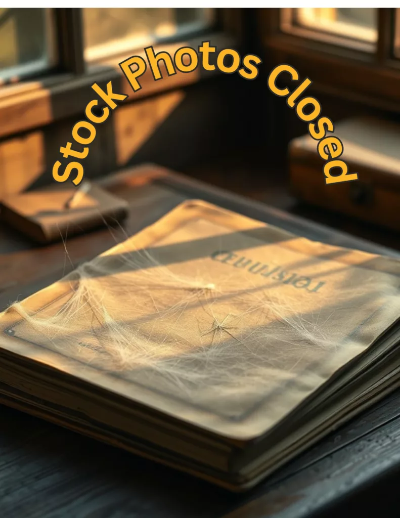 Cobwebs on a Stock Photo Book